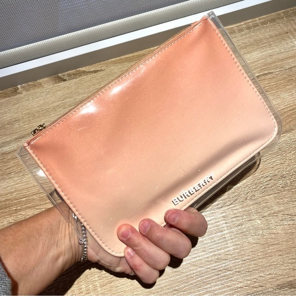 Blush Ombre BURBERRY make up/toiletry/clutch bag w luxury feel - Picture 2 of 9